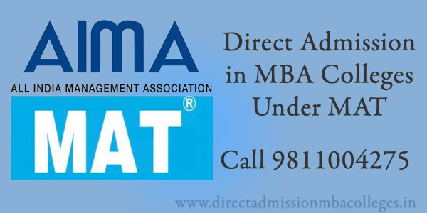 Direct Admission in MBA Colleges Under MAT