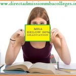 MBA Admission below 50 in graduation